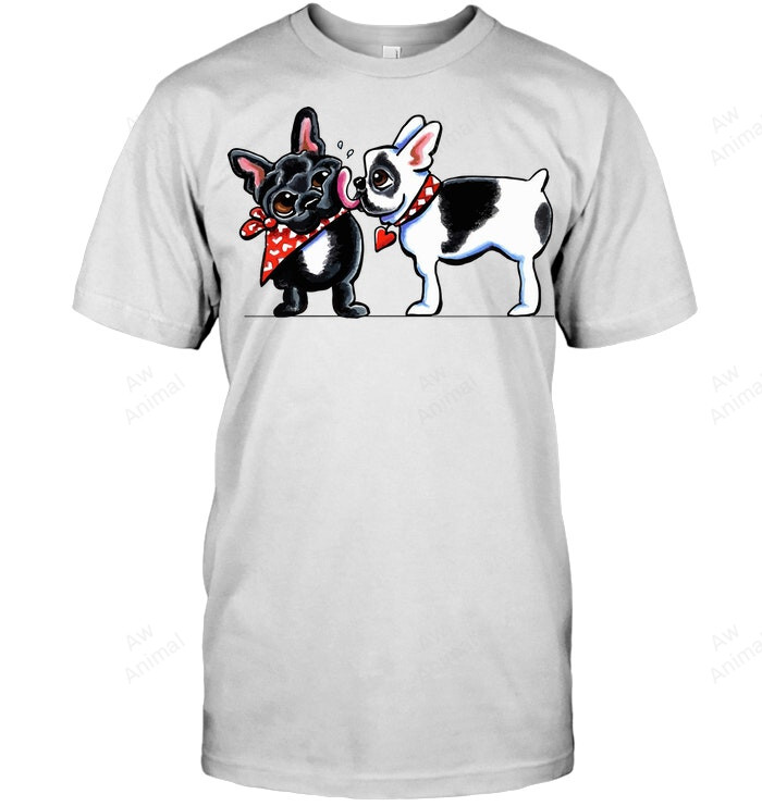 Frenchie Kiss Frenchie French Bulldog 61 Sweatshirt Hoodie Long Sleeve Men Women T-Shirt