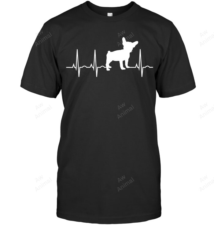 French Bulldog Heartbeat Sweatshirt Hoodie Long Sleeve Men Women T-Shirt