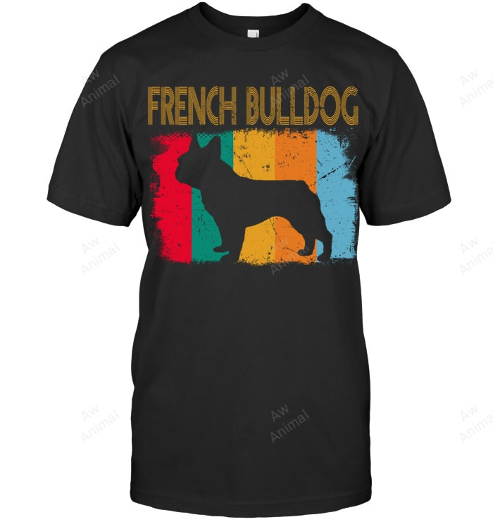 Frenchie French Bulldog Retro Vintage Sweatshirt Hoodie Long Sleeve Men Women T-Shirt