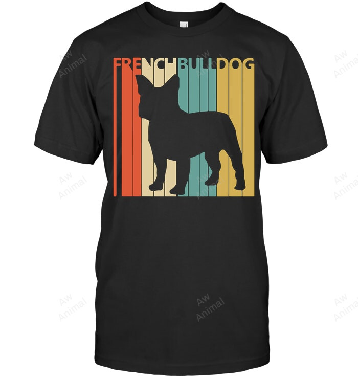 Vintage Retro French Bulldog Frenchie French Bulldog 4 Sweatshirt Hoodie Long Sleeve Men Women T-Shirt