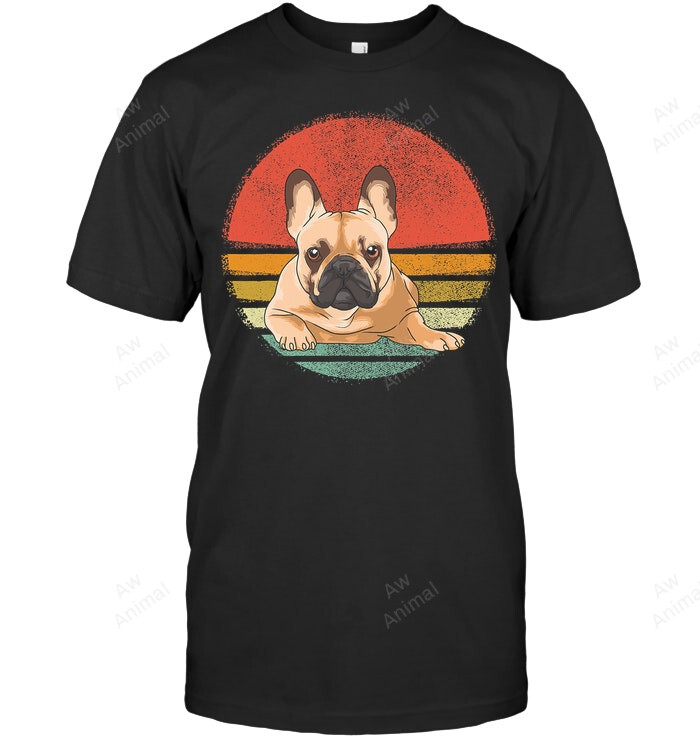 Vintage French Bulldog Dog Retro French Bulldog Lover Sweatshirt Hoodie Long Sleeve Men Women T-Shirt