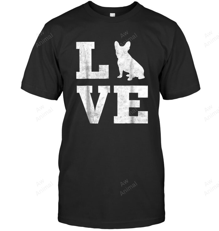 I Love French Bulldog Frenchie Dog Lover Owner Sweatshirt Hoodie Long Sleeve Men Women T-Shirt