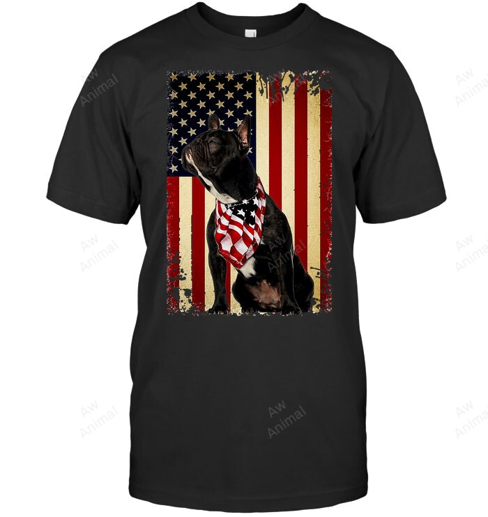 Frenchie American Flag 4th Of July Sweatshirt Hoodie Long Sleeve Men Women T-Shirt