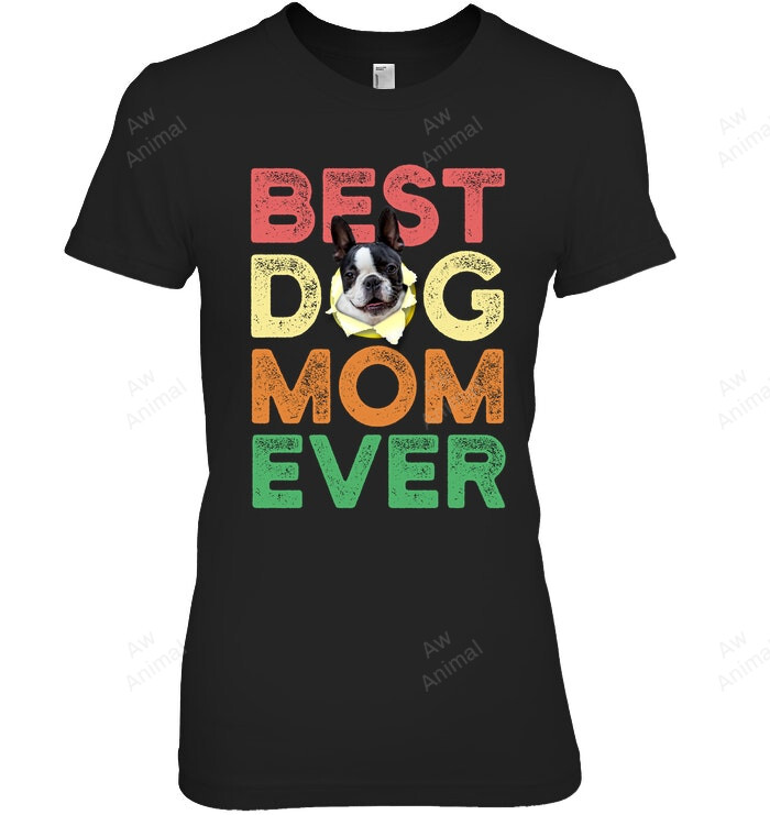 Best Dog Mom Ever B Frenchie Bulldog Vintage Women Sweatshirt Hoodie Long Sleeve T-Shirt