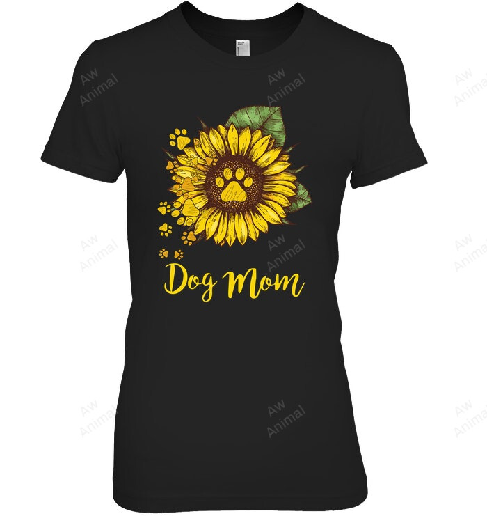 Sunflower Dog Mom Women Sweatshirt Hoodie Long Sleeve T-Shirt