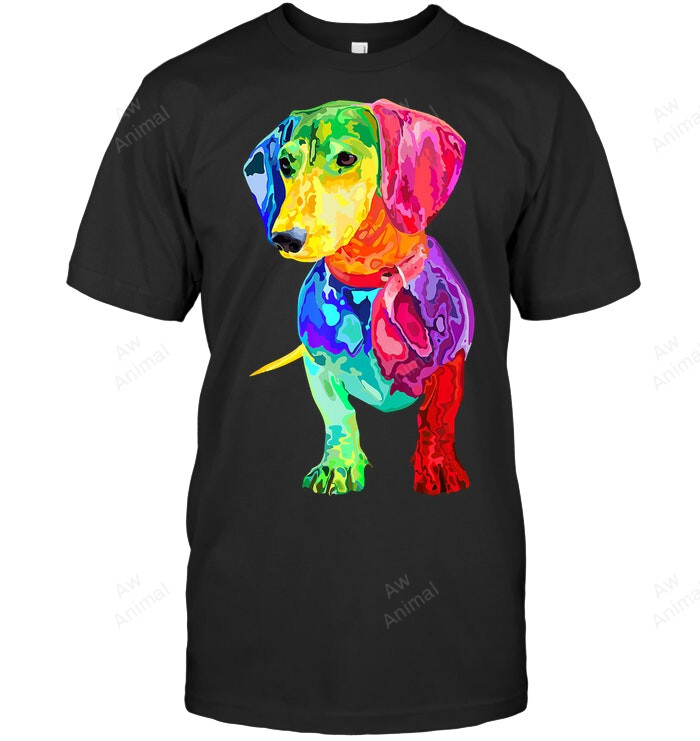 Dog Lover S Dachshund For S Colorful Weiner Dog Sweatshirt Hoodie Long Sleeve Men Women T-Shirt