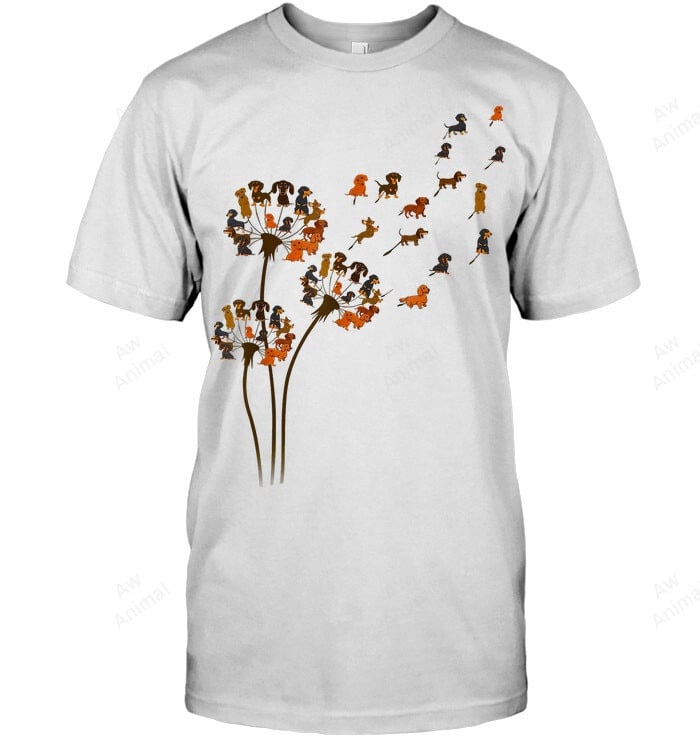 Dandelion Dachshund Flower Sweatshirt Hoodie Long Sleeve Men Women T-Shirt