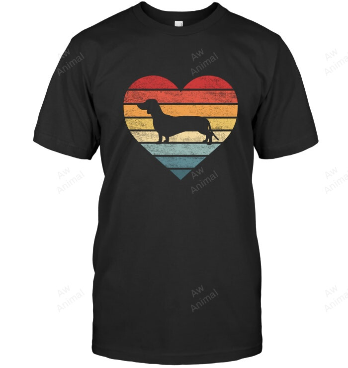 Dachshund Lover Owner S Retro Sunset Dog Silhouette Mom Pullover Png Sweatshirt Hoodie Long Sleeve Men Women T-Shirt