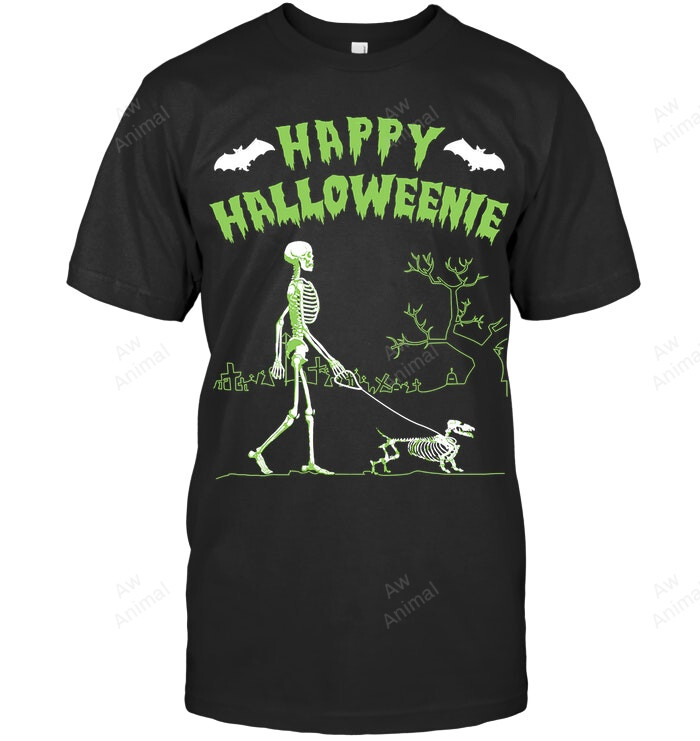 Halloween Dachshund Happy Halloweenie Sweatshirt Hoodie Long Sleeve Men Women T-Shirt