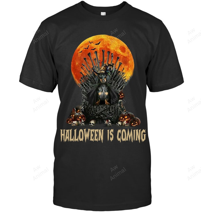 Dachshund Halloween Is Coming Sweatshirt Hoodie Long Sleeve Men Women T-Shirt