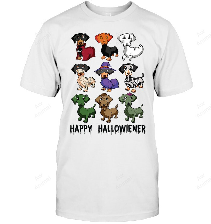 Dachshund Happy Hallowiener 01 Sweatshirt Hoodie Long Sleeve Men Women T-Shirt