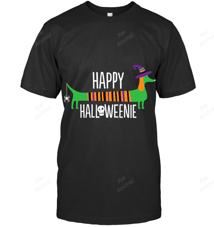 Dachshund Happy Halloweenie Cute Dog Halloween For Kids Sweatshirt Hoodie Long Sleeve Men Women T-Shirt