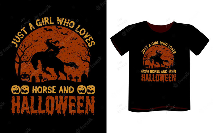 Just A Girl Who Loves Horse And Halloween