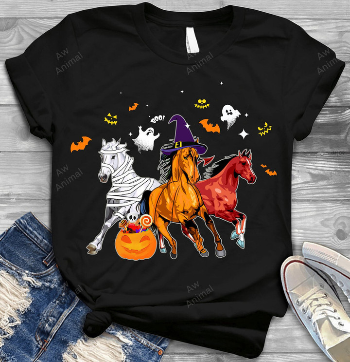 Horse Happy Halloween Pumpkin Mummy Horse Witch Horse Boo Horse Pumpkin