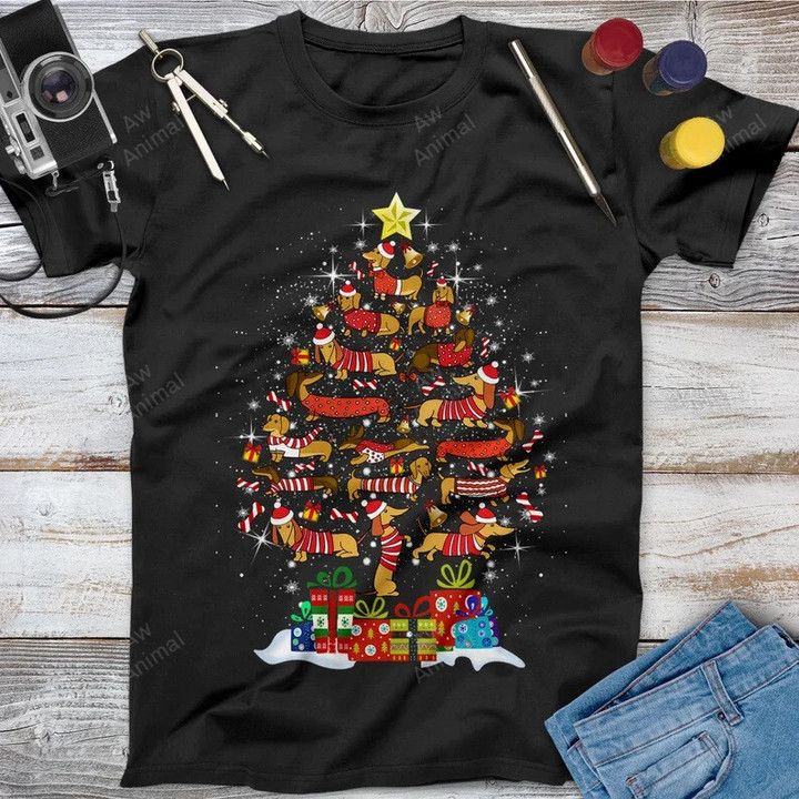 Merry Christmas Tree Dachshund