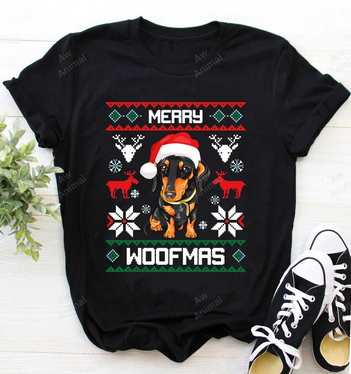 Dachshund Merry Woofmas Gift For Christmas Doxie Xmas