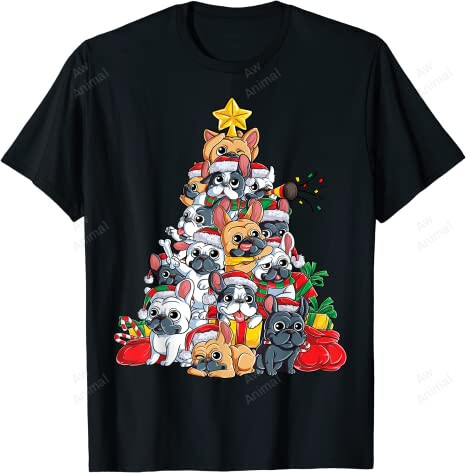 French Bulldog Christmas Tree Dog Santa Xmas