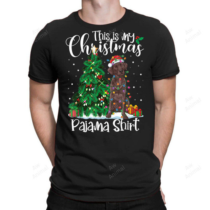Funny Christmas Chocolate Lab Labrador Pajama Dog Lover Xmas