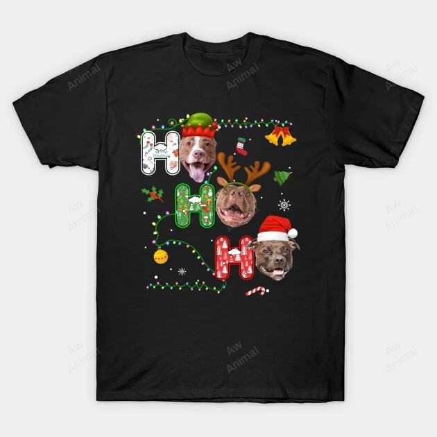Ho Ho Ho Pitbull Christmas Funny