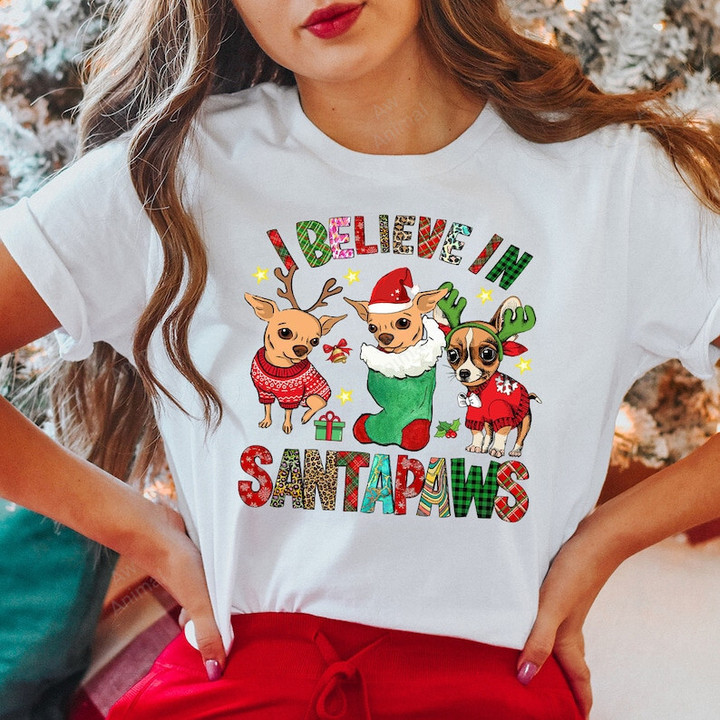 I Believe In Santa Paws Chihuahua Christmas