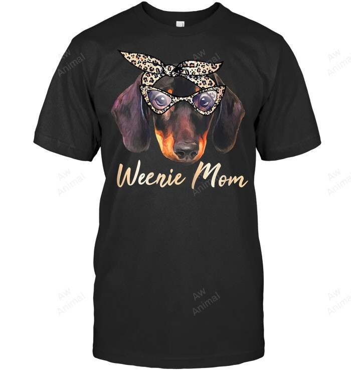 Weenie Mom Dachshund Mama Wiener Dog Leopard Print
