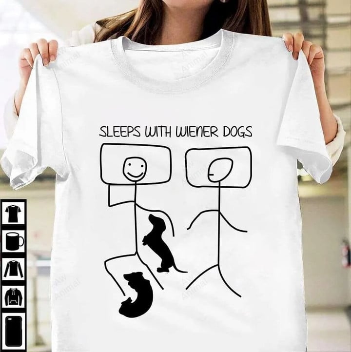 Funny Sleeps With Dachshund
