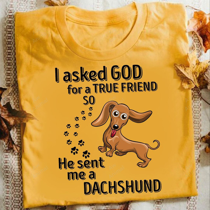 I Asked God For A True Friend So He Sent Me A Dachshund