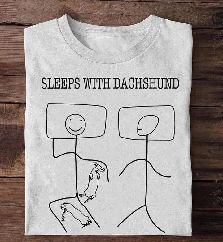 Funny Sleeps With Dachshund 2