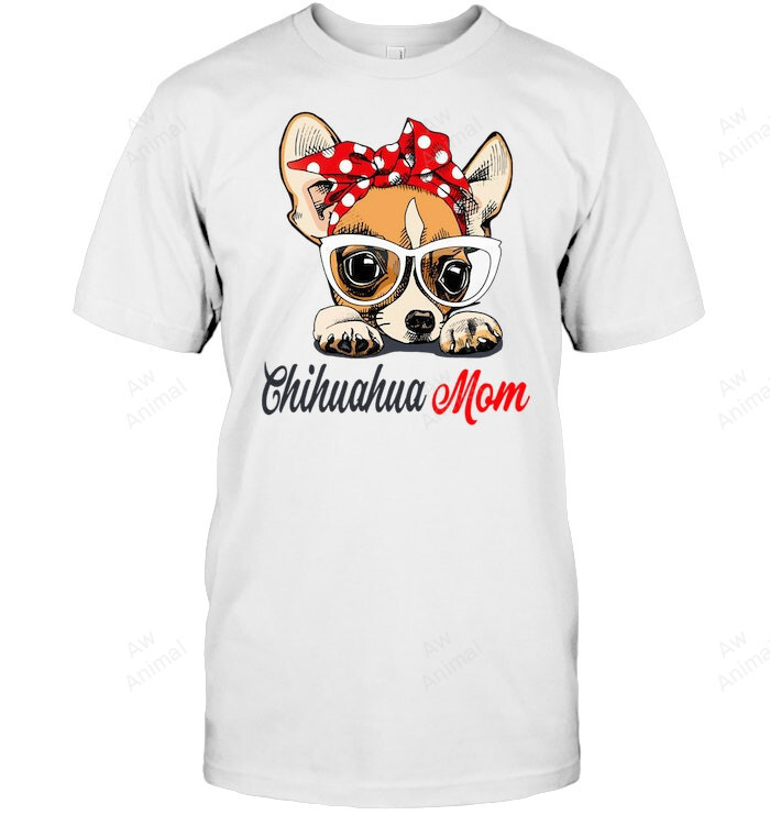 Chihuahua Mom Wearing Glass With The Stylish Leopa