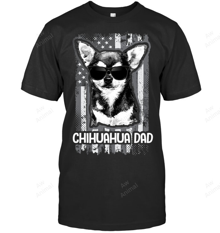 Chihuahua Dad Us Flag Dog Father Puppy Dogs Lover