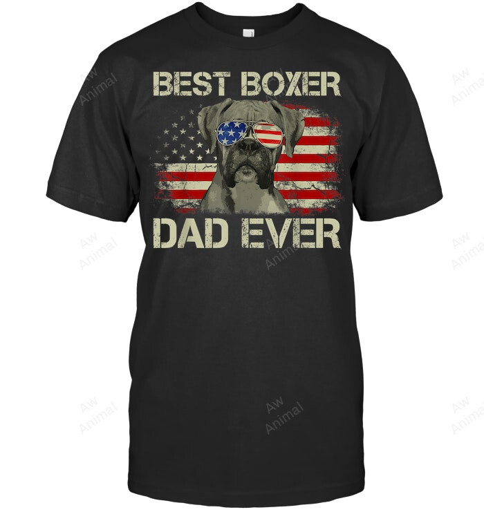 Best Boxer Dad Ever Dog Lover American Flag