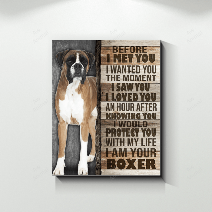 Boxer Canvas Before I Met You