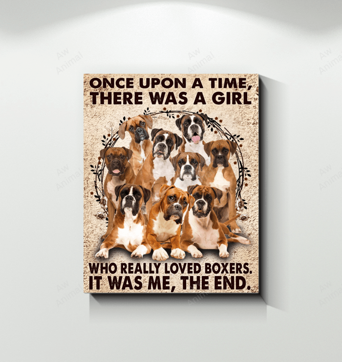 Boxer Canvas Once Upon Time There Was A Girl