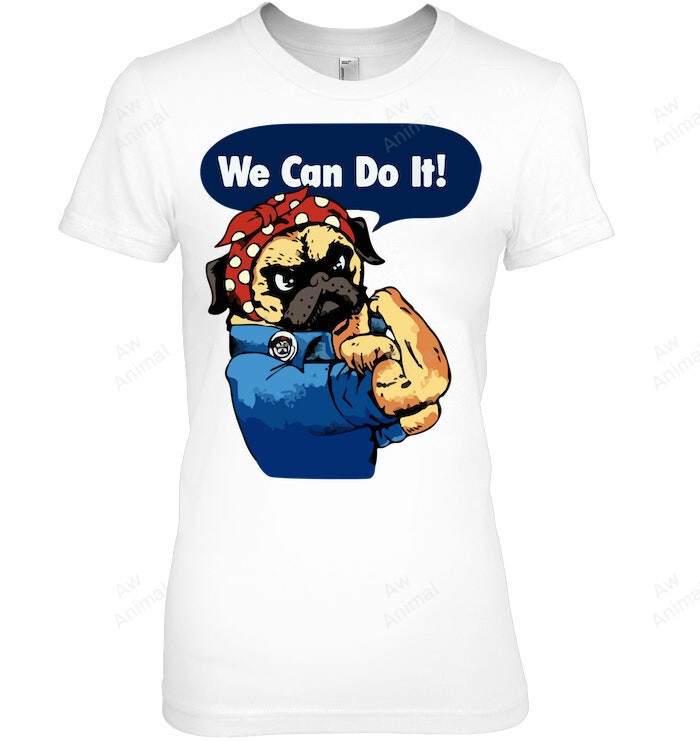 Funny Pug We Can Do It Classic