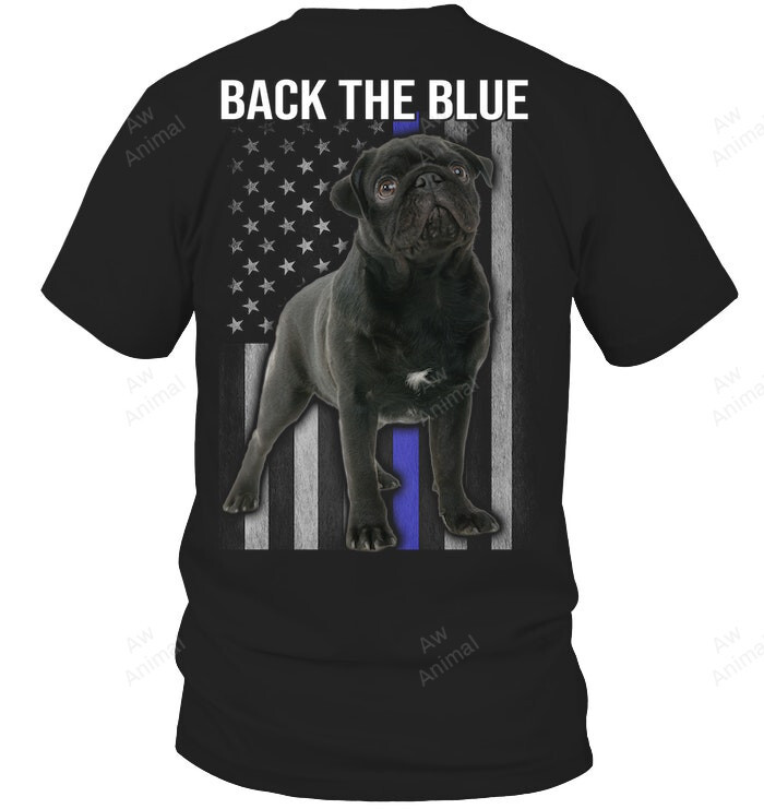Black Pug Back The Blue