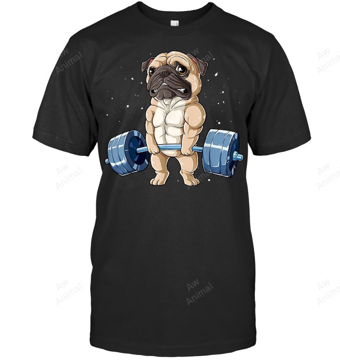 Pug Weightlifting Funny Deadlift Fitness Gym Workout