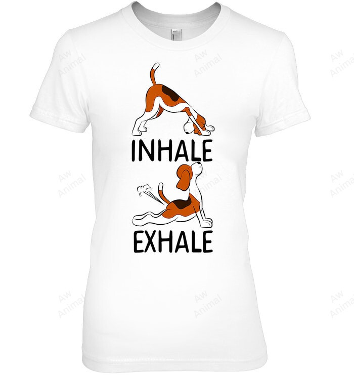 Inhale Exhale Beagle Dog Yoga Funny Farting Fart Joke Meme