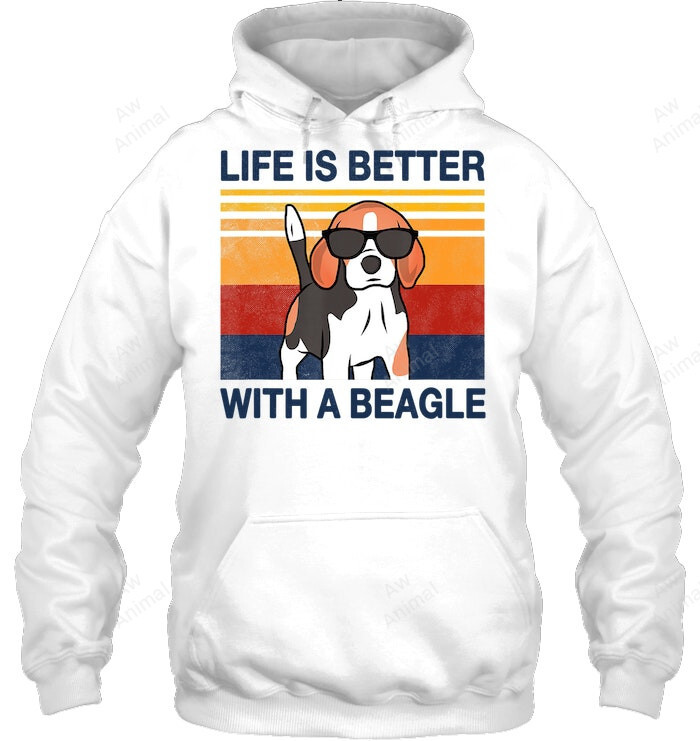 Life Is Better With Beagle Vintage Dog Design Puppy Lover