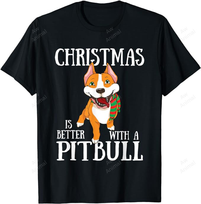 Christmas Is Better With Pitbull Dog Santa Claus Pittie