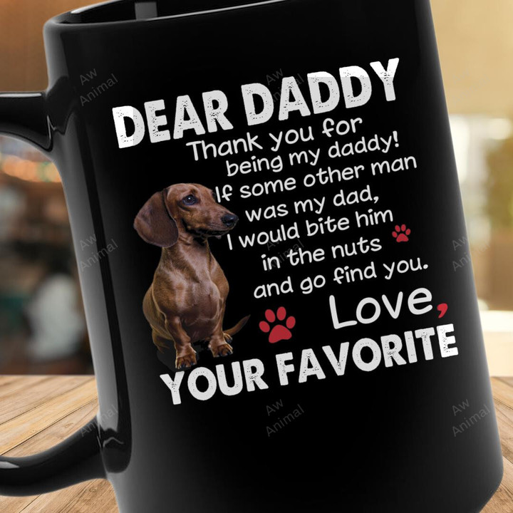 Dear Daddy Dachshund Love Mug