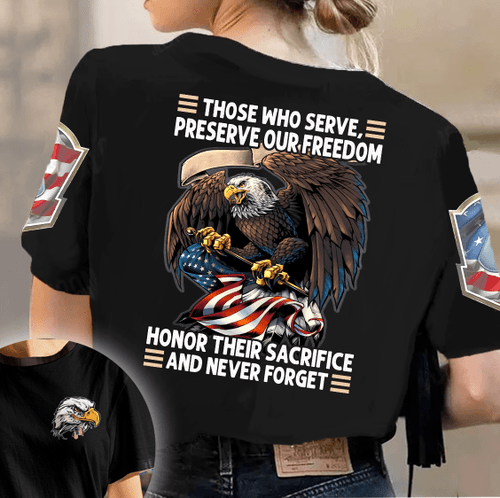 Those Who Serve Veteran All Over Print Shirt