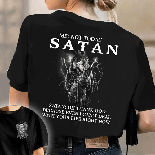 Not Today Satan Viking All Over Print Shirt