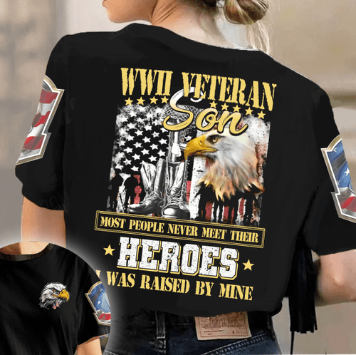 WWII Veteran Son All Over Print Shirt