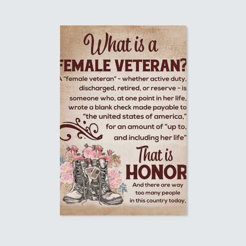 What Is A Female Veteran Poster