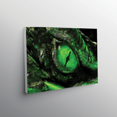 Green Catchy Dragon Eye Canvas