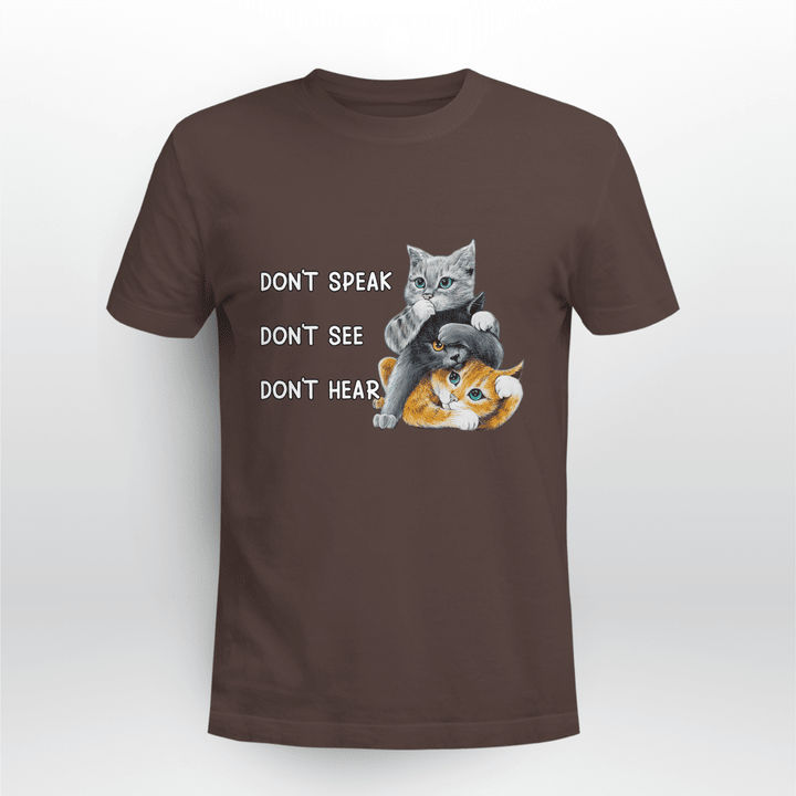 Don't Speak Don't See Don't Hear Cat Shirt