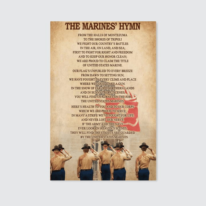The Marines' Hymn Veteran Poster