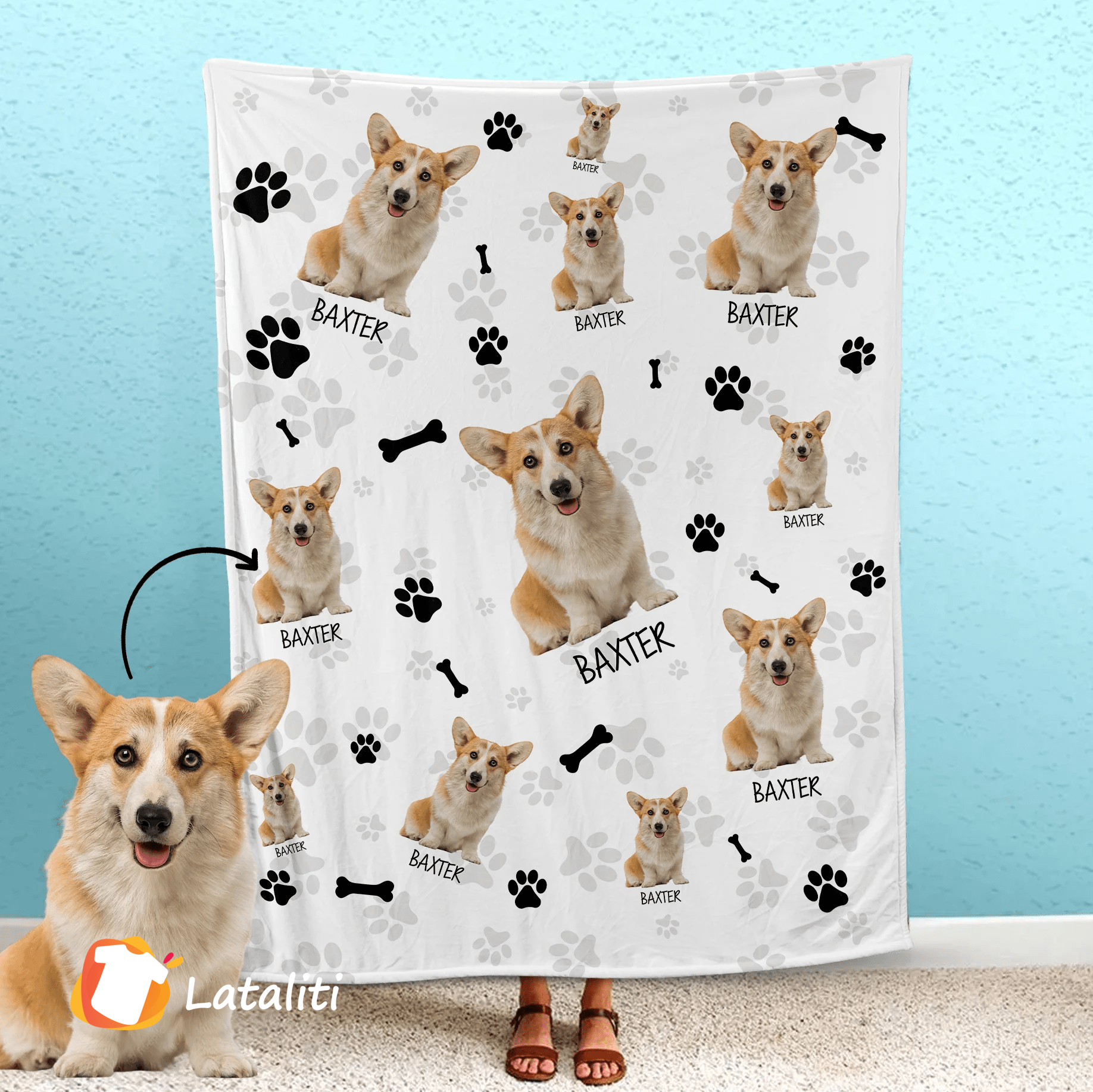 Custom Pet Fleece Blanket Gift For Pet's Parents