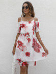 Summer Women's Chiffon Printing Slip Dress