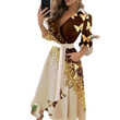Women Dress Lady Elegant Butterfly Starlight Print